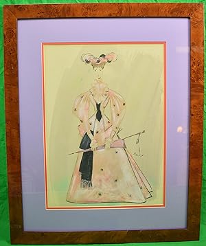 Immagine del venditore per The Second Mrs Tanqueray Act III 1950 Haymarket Theatre Costume Watercolour by Cecil Beaton venduto da The Cary Collection