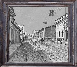 Street View of Asuncion in Argentina,1894 Antique Print