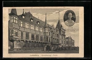 Ansichtskarte Luxemburg, Grossherzogl. Palais, Grossherzogin Marie-Adelheid