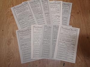 A Collection of 11 Greyhound Racing Cards September 1951