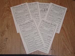 A Collection of 6 Greyhound Racing Cards March 1952