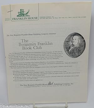 Seller image for Benjamin Franklin Book Club for sale by Bolerium Books Inc.