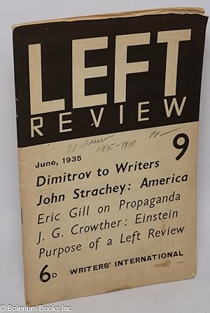 Imagen del vendedor de Left Review; Volume One No. 9, June 1935 a la venta por Bolerium Books Inc.