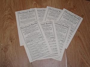 A Collection of 7 Greyhound Racing Cards October 1952