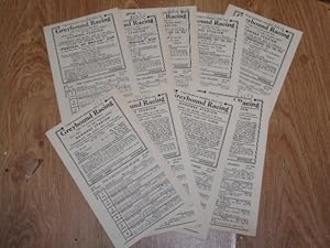 A Collection of 9 Greyhound Racing Cards June 1951