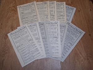 A Collection of 9 Greyhound Racing Cards October 1951