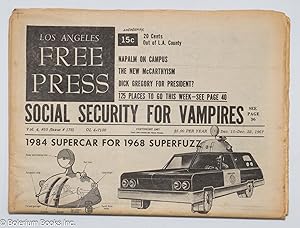 Seller image for Los Angeles Free Press: vol. 4 #50 (#178), December 15-22,1967. "Social Security for Vampires;" "1984 Supercar for 1968 Superfuzz;" "Mobile Fort Will Put Down Riots;" "Poverty Board elections to be held March 5th;" "Napalm on Campus;" "The New McCarthyism;" "Dick Gregory for President?" [headlines] for sale by Bolerium Books Inc.