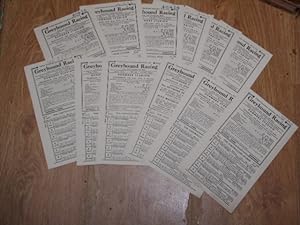A Collection of 12 Greyhound Racing Cards June 1952
