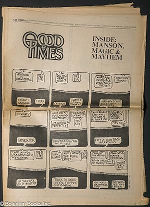 Bild des Verkufers fr Good Times: vol. 3, #9, Feb. 27, 1970: Inside: Manson, Magic, & Mayhem zum Verkauf von Bolerium Books Inc.