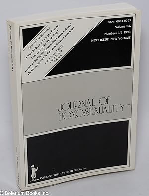 Seller image for Journal of Homosexuality: Vol. 24, Nos. 3/4, 1993: If You Seduce a Straight Person, Can You Make Them Gay? Issues in Biological Essentialism versus Social Constructionism in Gay and Lesbian Identities for sale by Bolerium Books Inc.