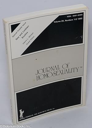 Seller image for Journal of Homosexuality: Vol. 24, Nos. 1/2, 1992: Gay and Lesbian Studies for sale by Bolerium Books Inc.