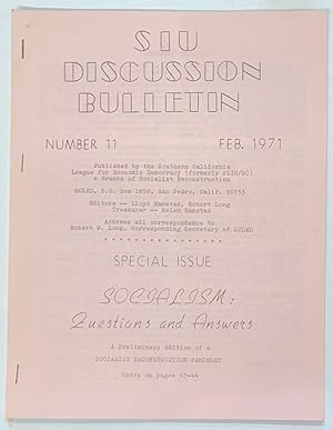 Seller image for SIU Discussion Bulletin. No. 11 (Feb. 1971) for sale by Bolerium Books Inc.