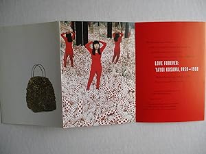 Bild des Verkufers fr Love Forever Yayoi Kusama 1958 - 1968 LA County Museum of Art March 4 1998 preview Exhibition invite postcard zum Verkauf von ANARTIST
