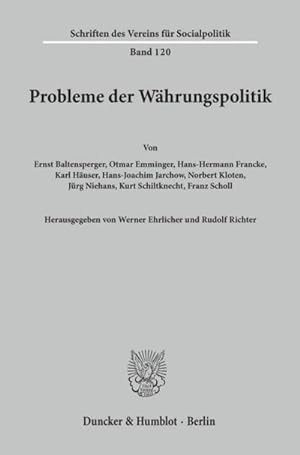 Seller image for Probleme der Whrungspolitik. for sale by BuchWeltWeit Ludwig Meier e.K.