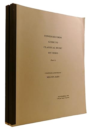 Imagen del vendedor de TOWER RECORDS GUIDE TO CLASSICAL MUSIC ON VIDEO NOVEMBER 1995 2 VOLUME SET a la venta por Rare Book Cellar