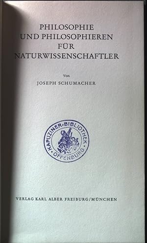 Seller image for Philosophie und Philosophieren fr Naturwissenschaftler. Studium universale. for sale by books4less (Versandantiquariat Petra Gros GmbH & Co. KG)
