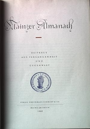 Seller image for Der Tempelhof zu Mainz - in: Mainzer Almanach : Beitrge aus Vergangenheit und Gegenwart. for sale by books4less (Versandantiquariat Petra Gros GmbH & Co. KG)