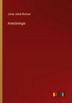 Seller image for Anteckningar for sale by BuchWeltWeit Ludwig Meier e.K.