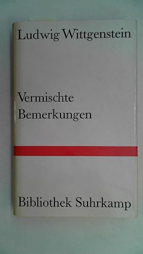 Vermischte Bemerkungen - Eine Auswahl aus dem Nachlaß - herausgegeben von Georg Henrik von Wright...