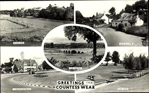 Image du vendeur pour Ansichtskarte / Postkarte Countess Wear Exeter Devon England, River Exe, Old Village, Bridge, Roundabout, Park mis en vente par akpool GmbH