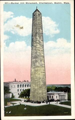 Bild des Verkufers fr Ansichtskarte / Postkarte Charlestown Boston Massachusetts USA, Bunker Hill Monument zum Verkauf von akpool GmbH