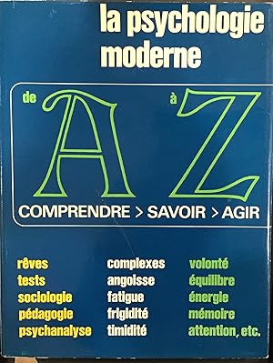 Imagen del vendedor de La Psychologie moderne de A  Z a la venta por Le Bouquin Garni