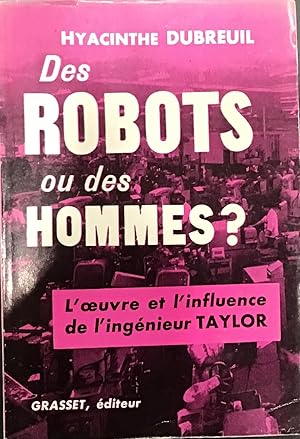 Bild des Verkufers fr Des Robots ou des Hommes ? zum Verkauf von Le Bouquin Garni