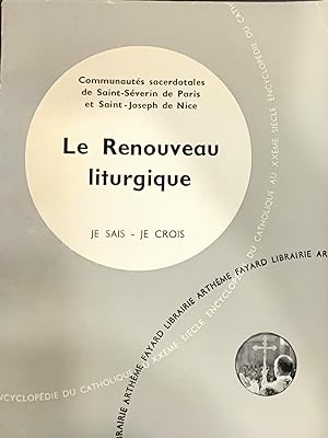 Immagine del venditore per Le Renouveau Liturgique venduto da Le Bouquin Garni