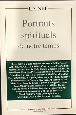 Image du vendeur pour Portraits spirituels de notre temps mis en vente par Le Bouquin Garni