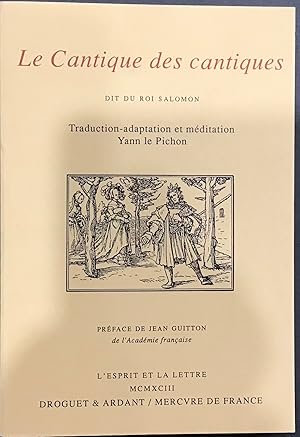 Seller image for La Cantique des Cantiques dit du Roi Salomon for sale by Le Bouquin Garni