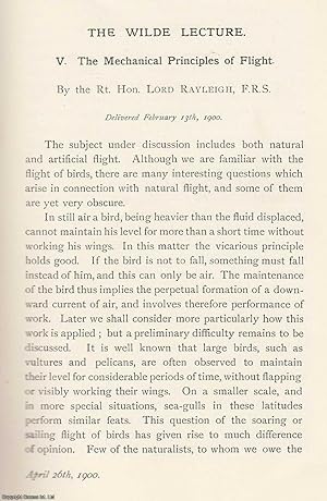 Bild des Verkufers fr The Mechanical Principles of Flight. An original article from the Memoirs of the Literary and Philosophical Society of Manchester, 1900. zum Verkauf von Cosmo Books