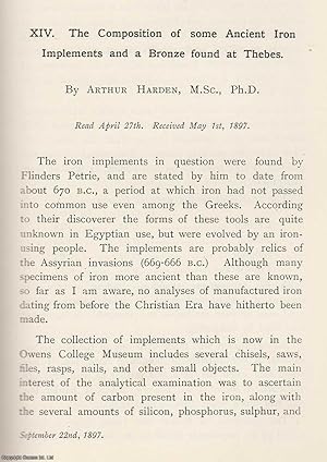 Image du vendeur pour The Composition of some Ancient Iron Implements and a Bronze found at Thebes. An original article from the Memoirs of the Literary and Philosophical Society of Manchester, 1897. mis en vente par Cosmo Books