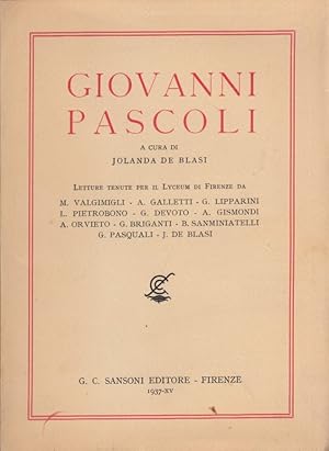 Image du vendeur pour Giovanni Pascoli mis en vente par Arca dei libri di Lorenzo Casi