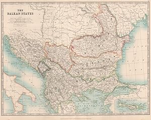 The Balkan States; Inset map of Crete or Candia