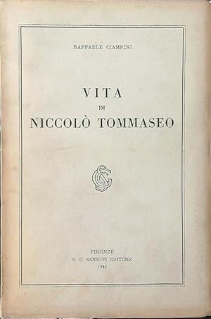 Bild des Verkufers fr Vita di Niccolo' Tommaseo zum Verkauf von Librodifaccia