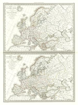 Carte de l'Europe sous Charlemagne, vers l'an 800 // Carte de l'Europe sous Charles-Quint, vers l...