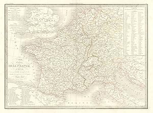 Carte comparée de la France en 1789 et 1813 [Comparative France in 1789 and 1813]