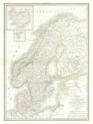 Carte de la Scandinavie, comprenant les Royaumes de Suède, de Norwége et de Danemark [Scandinavia...