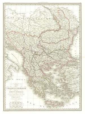 Carte de la Turquie d'Europe et de la Grèce moderne [Turkey in Europe and modern Greece]