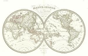 Mappemonde en deux hémisphères [World map in two hemispheres]