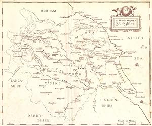 Imagen del vendedor de A sketch map of Yorkshire a la venta por Antiqua Print Gallery