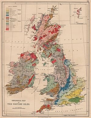 Geological map of The British Isles; Inset map of Shetland