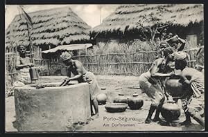 Ansichtskarte Prto-Seguro, Am Dorfbrunnen