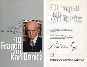 Bild des Verkufers fr Karl Dnitz Autograph | signed programmes / books zum Verkauf von Markus Brandes Autographs GmbH
