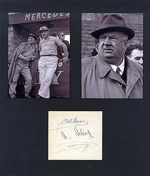 Juan Manuel & Alfred & Karl Fangio & Neubauer & Kling Autograph | signed cards / album pages
