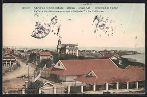 Ansichtskarte Dakar, Avenue Roume, Palais du Gouvernement, Pointe de la Défense