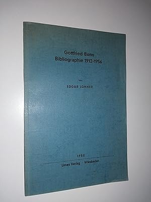 Imagen del vendedor de Gottfried Benn Bibliographie 1912-1956. a la venta por Stefan Kpper