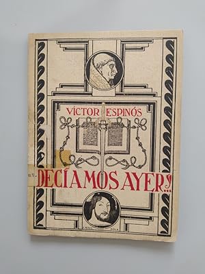 Imagen del vendedor de DECAMOS AYER. 1921. a la venta por TraperaDeKlaus