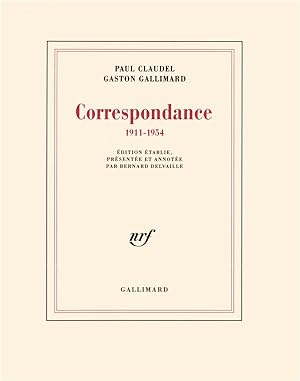 Seller image for Correspondance. 1911-1954. dition tablie, prsente et annote par Bernard Delvaille. for sale by Livres de A  Z