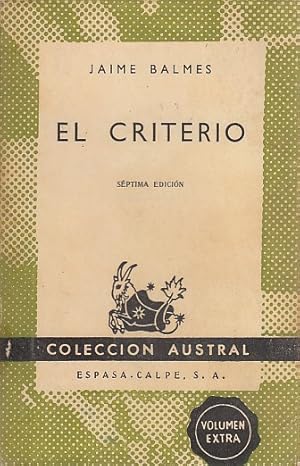 Image du vendeur pour EL CRITERIO mis en vente par Librera Vobiscum